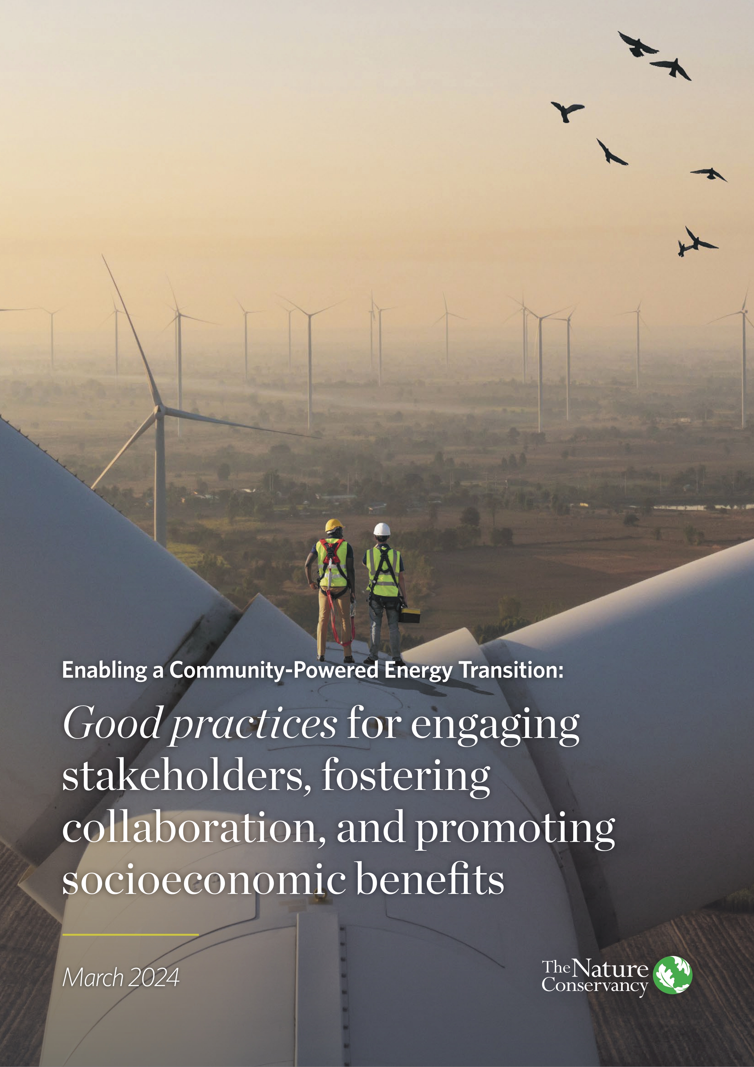Cover of community-powered energy transition report.