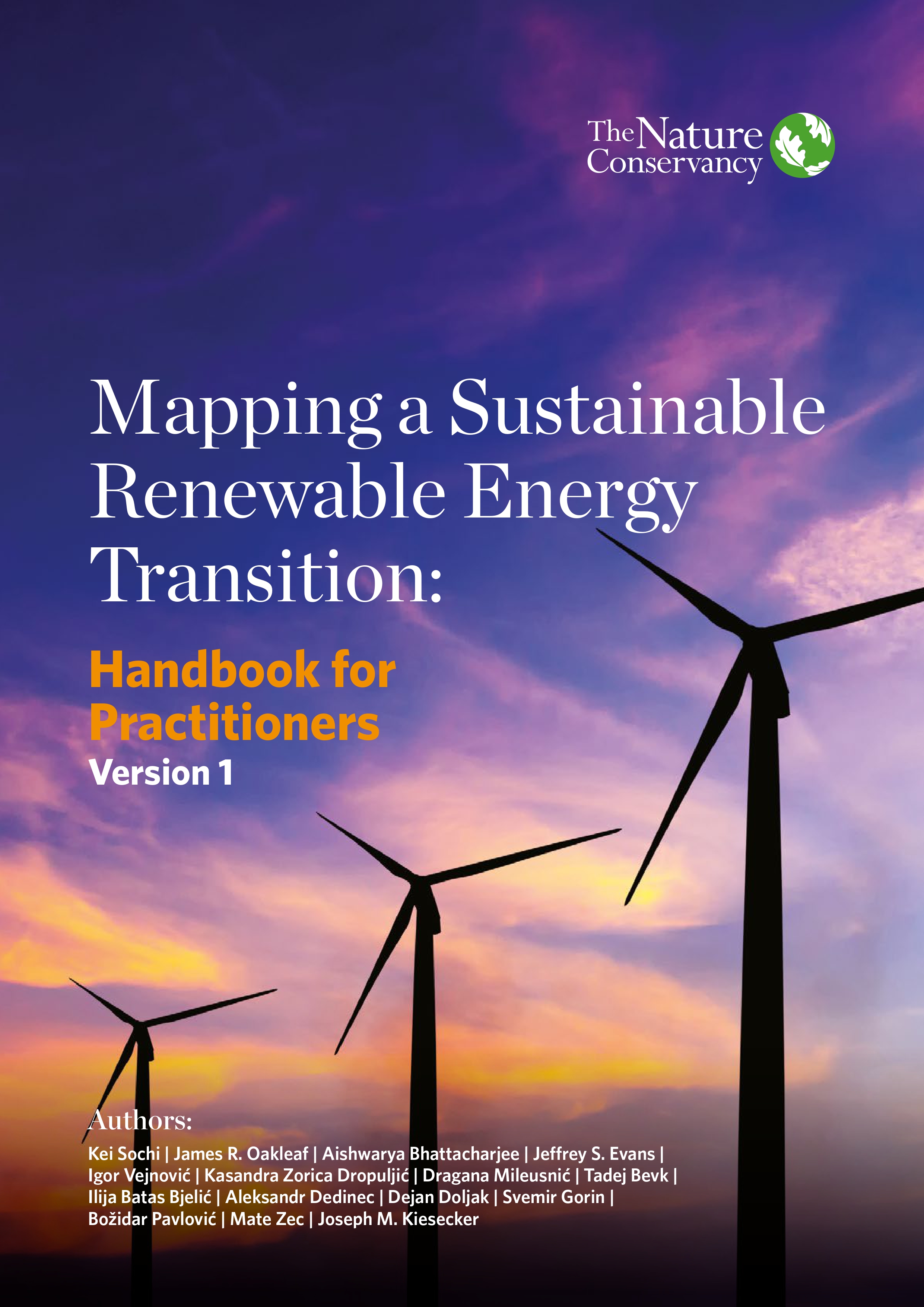 Report cover with wind turbines.