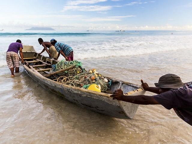 Fishermen in Seychelles